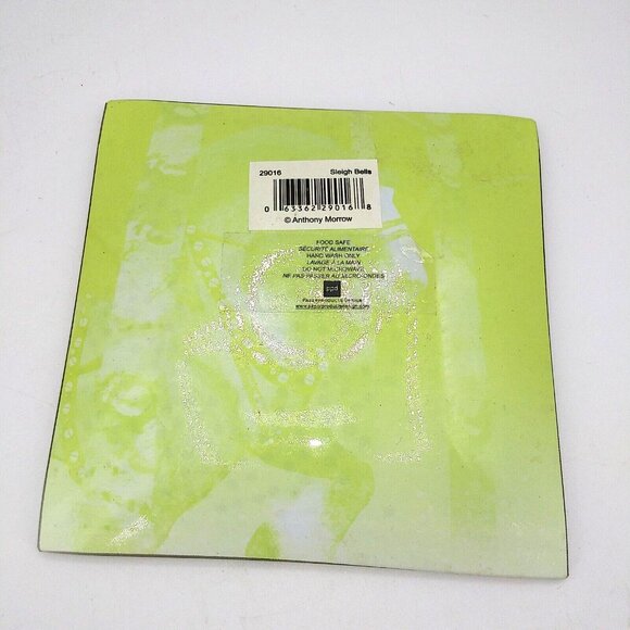 ONE 6" Paperproducts Design Anthony Morrow Sleigh bells horse Coaster Tray Plate - Picture 3 of 6